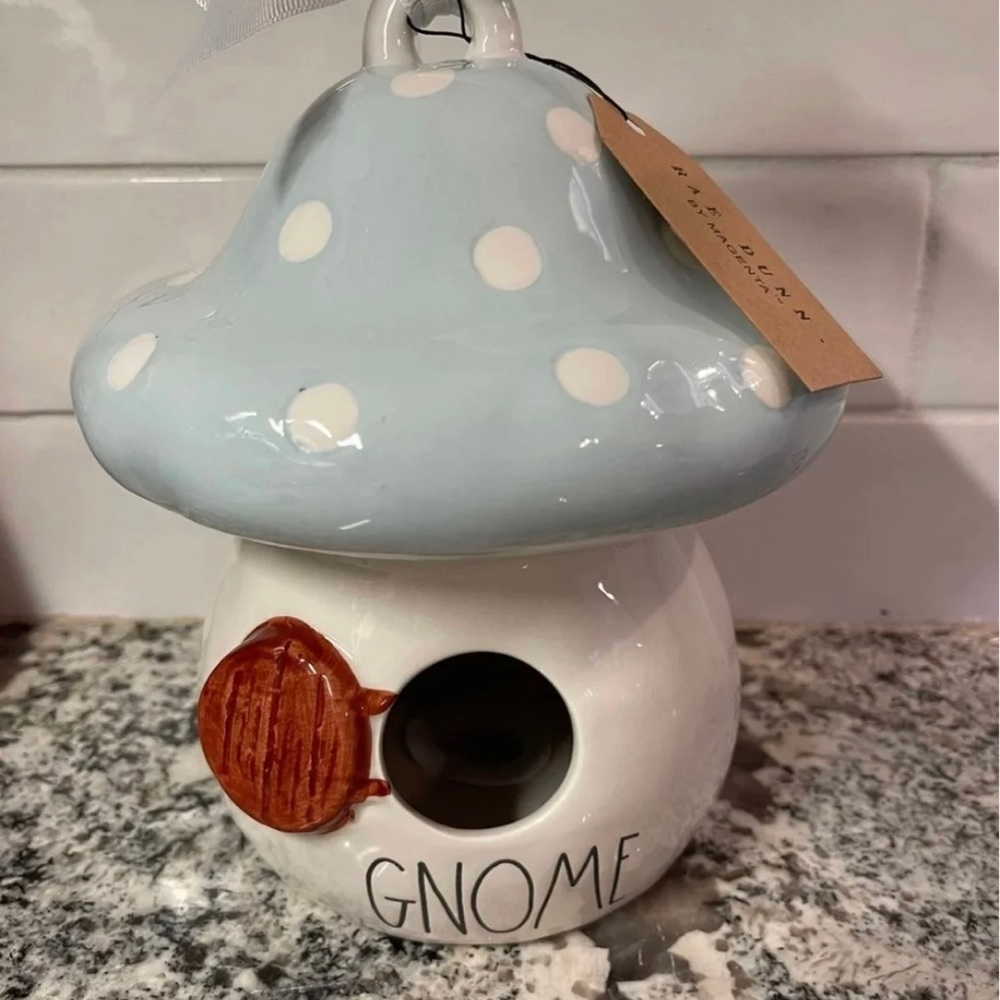 Rae Dunn gnome birdhouse